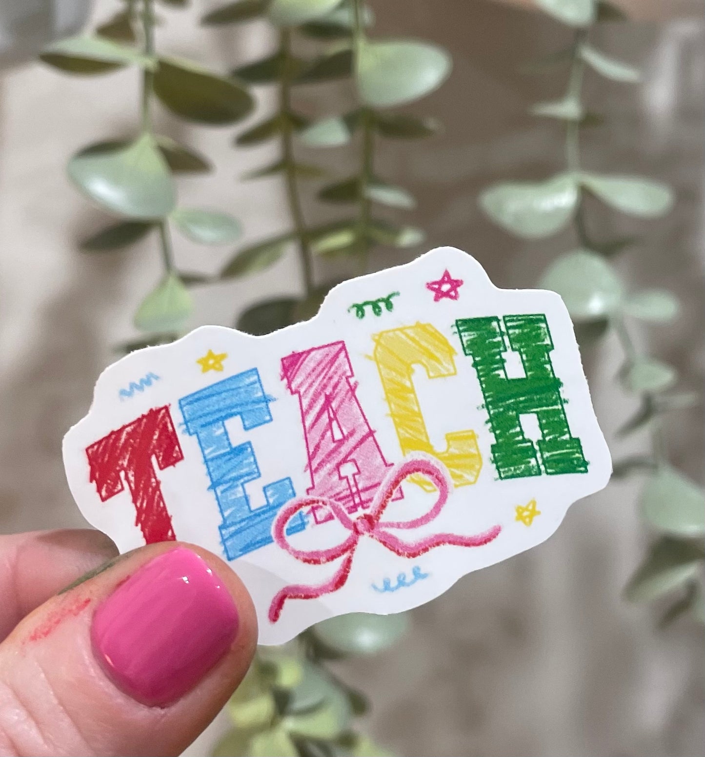 Teach Colorful Sticker