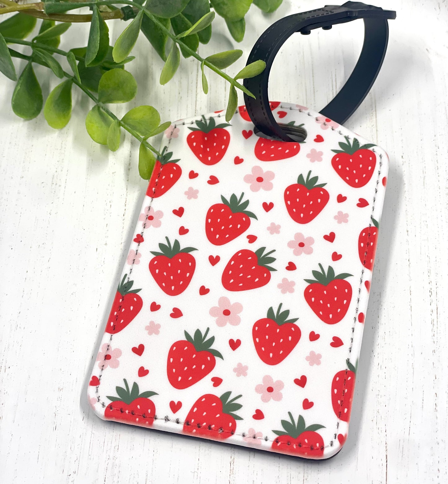 Strawberry Patch Luggage Tag