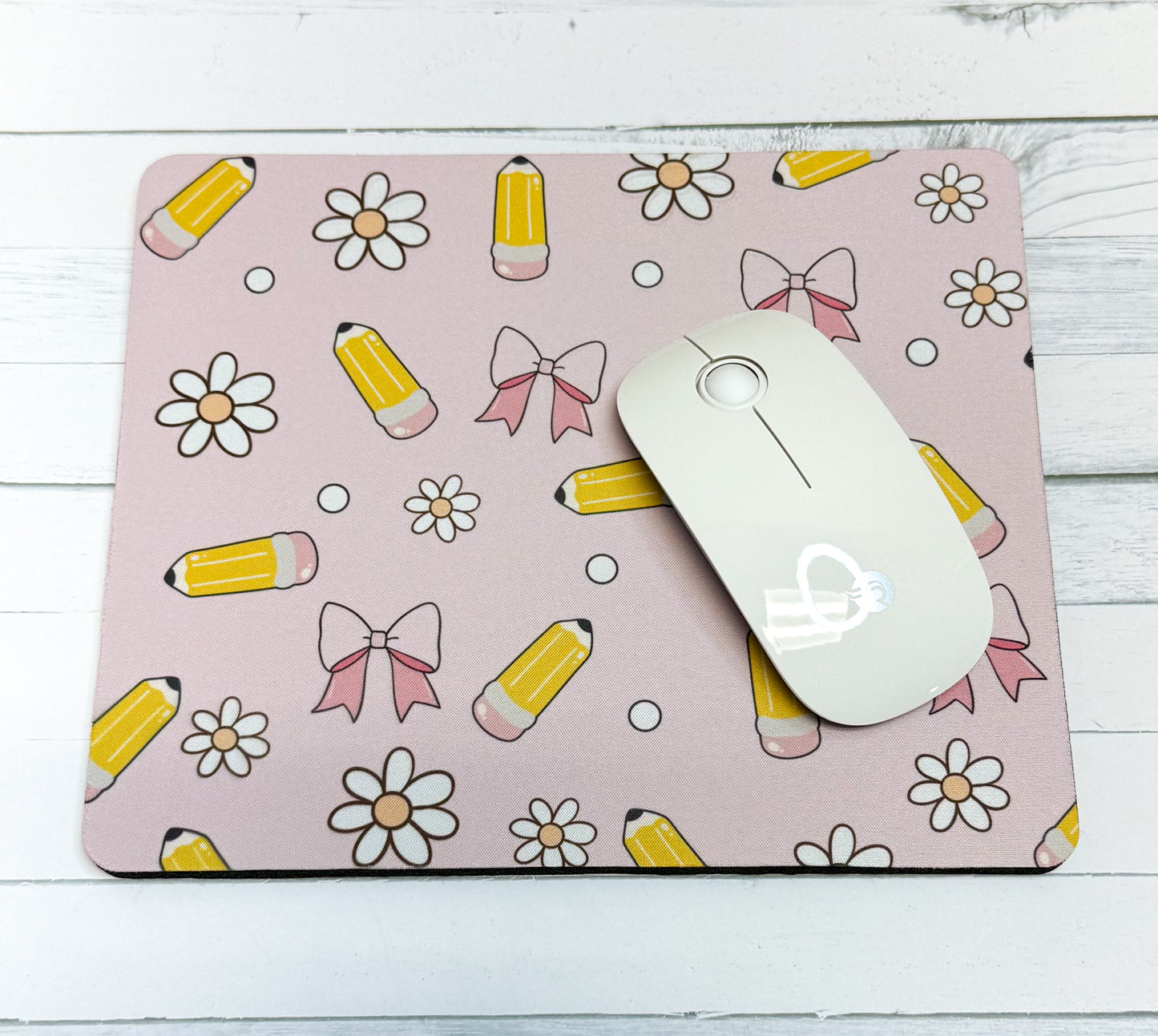 Bows, Flowers And Pencils - Pink