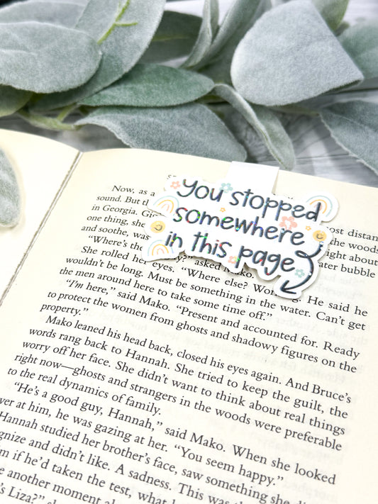 You Stopped Somewhere On This Page