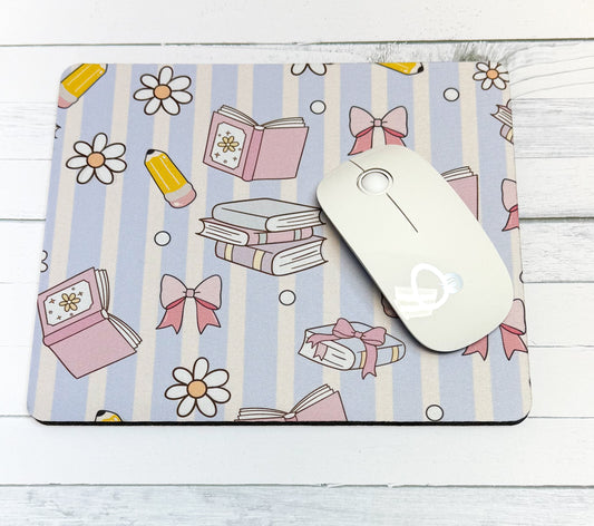 Books, Bows, Flowers And Pencils - Stripes